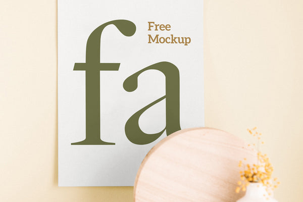 Free Poster With Clips Mockup