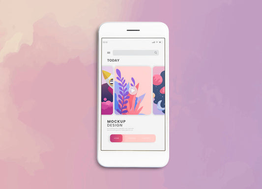 Free Premium Mobile Phone Screen Mockup Template Psd