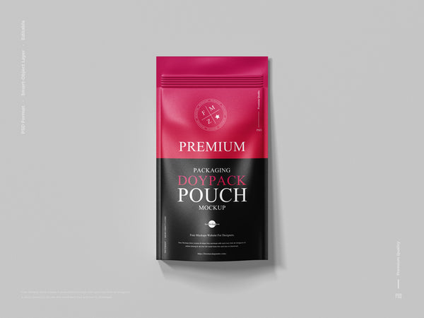 Free Premium Packaging Doypack Pouch Mockup