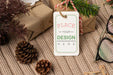 Free Present A Price Tag Psd Mockup Psd