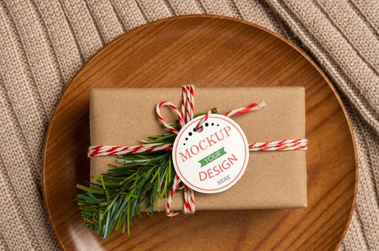 Free Present A Price Tag Psd Mockup Psd