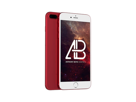 Free Product Red Iphone 7 Plus Mockup Vol.1