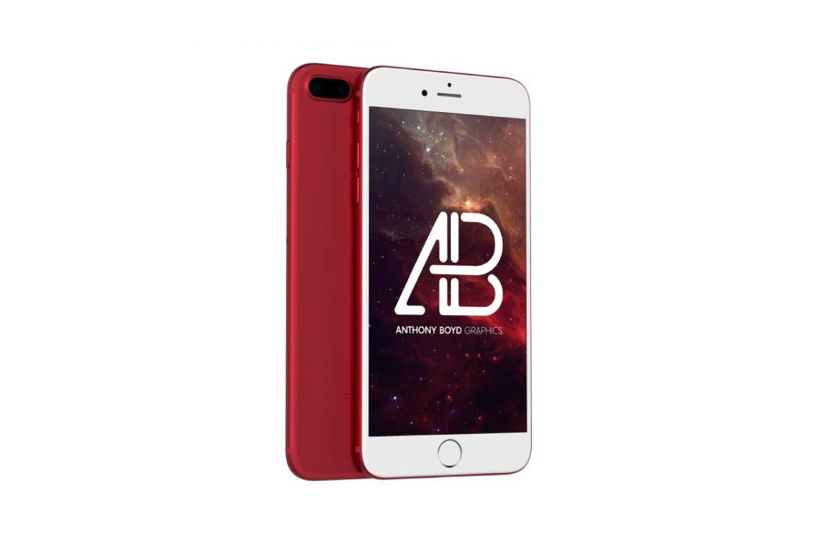Free Product Red Iphone 7 Plus Mockup Vol.1