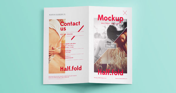 Free Psd Bi Fold Mockup Template Vol6