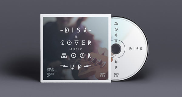 Free Psd Cd Cover Disk Mock Up