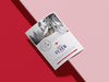 Free Psd Curved Paper A4 Flyer Mockup