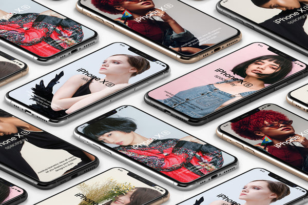 Free Psd Iphone Xs Mockup Isometric