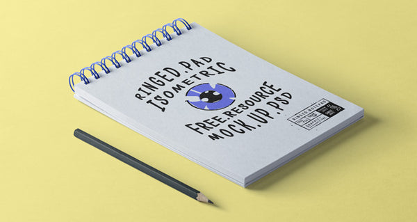 Free Psd Ringed Notepad Mockup Vol2