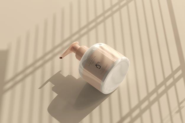 Free Pump Bottle Mockup Psd