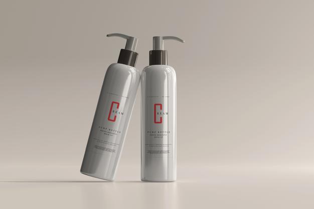 Free Pump Bottle Mockup Psd