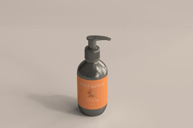 Free Pump Bottle Mockup Psd