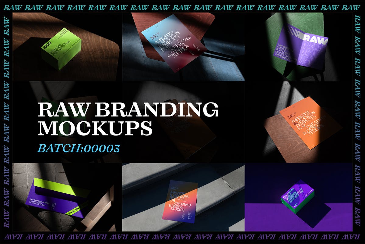 Free Raw - Poster Mockup