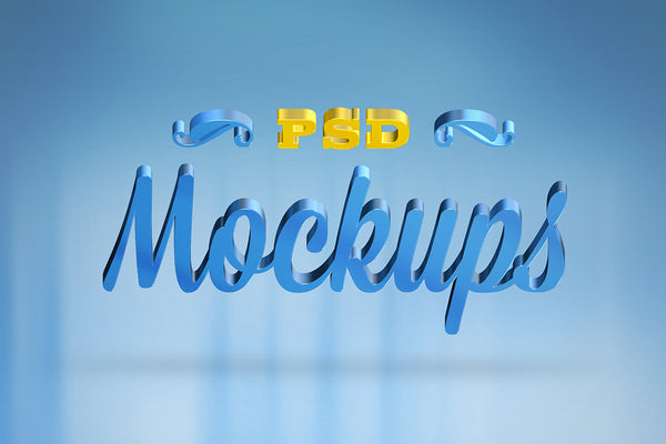 Free Realistic 3D Text Mockup