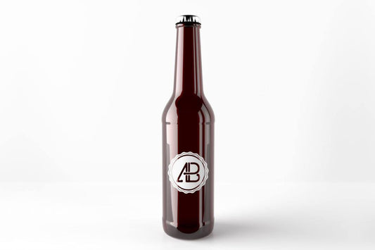Free Realistic Beer Bottle Mockup