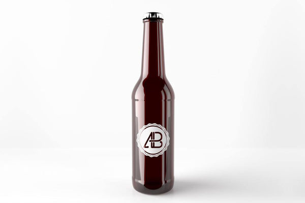 Free Realistic Beer Bottle Mockup