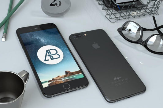 Free Realistic Black Iphone 7 Plus Mockup