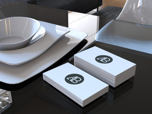 Free Realistic Business Card Mockup