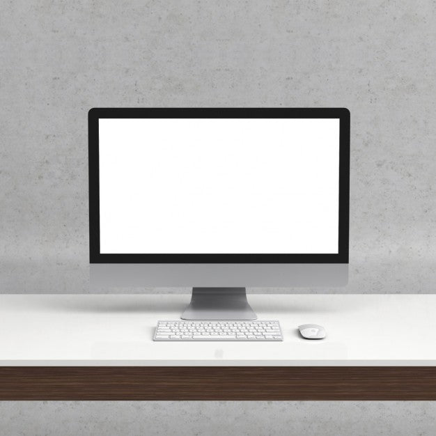Free Realistic Computer Mock Up Psd
