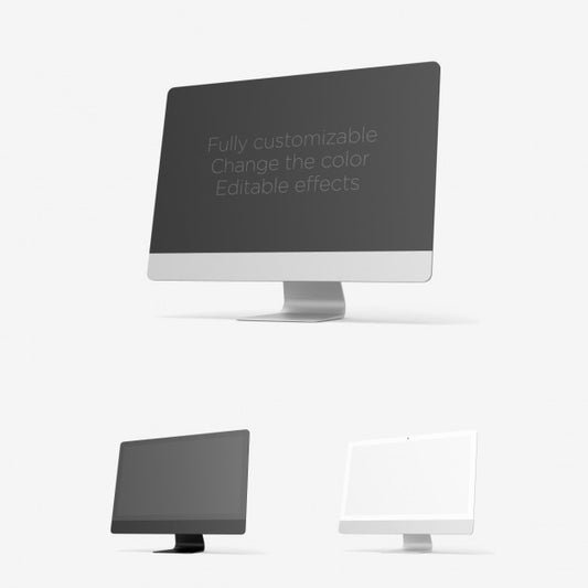 Free Realistic Imac Presentation Psd
