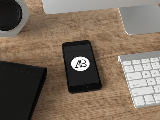 Free Realistic Jet Black Iphone 7 Plus Mockup Vol.4