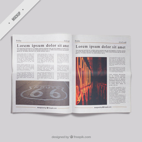 Free Realistic Newspaper Mockup Psd