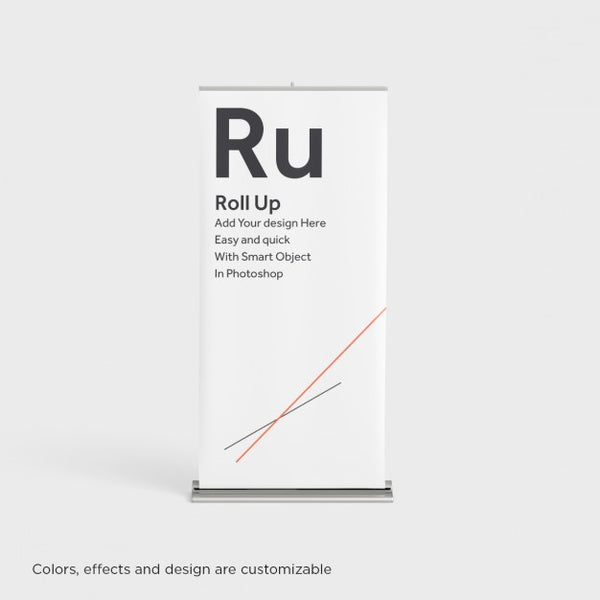 Free Realistic Roll Up Mock Up Psd