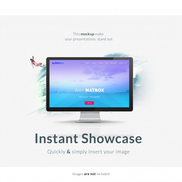 Free Realistic Screen Mock Up Psd