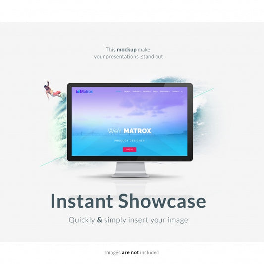 Free Realistic Screen Mock Up Psd