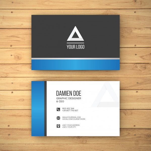 Free Realistic Wood Background Business Card Mockup Psd