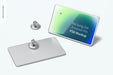 Free Rectangular Enamel Pin Mockup, Front And Back Psd