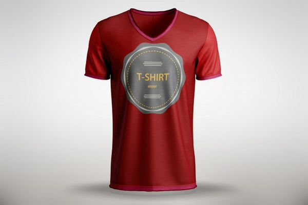 Free Red T-Shirt Mock Up Psd