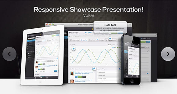 Free Responsive Showcase Presentation Psd Mockup