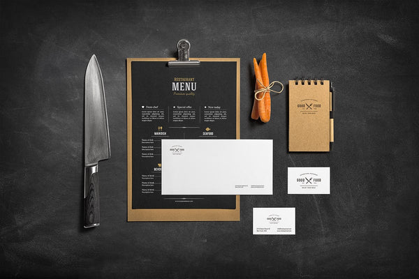 Free Restaurant & Bar Branding Mockup