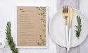 Free Restaurant Menu Concept Mockup Psd