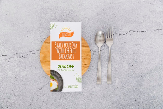 Free Restaurant Menu Concept Mockup Psd