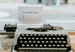 Free Retro Typewriter With A Piece Of Paper Psd
