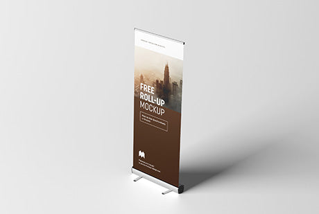 Free Roll-Up Mockup / 85X200 Cm