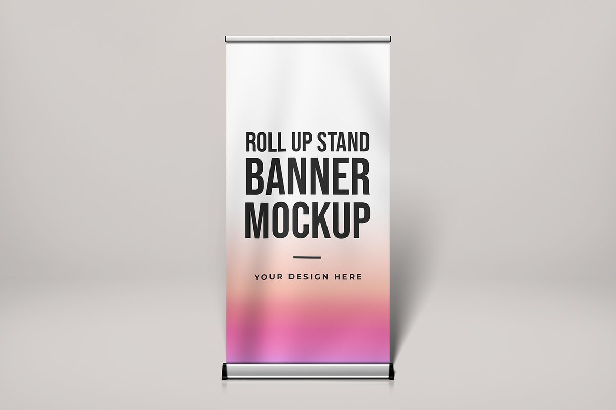 Free Roll Up Stand Banner Mockup – DreamBundles