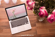 Free Romantic Laptop Mockup Psd
