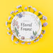 Free Round Paper Template With Flowers For Spring Psd
