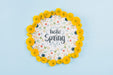 Free Round Paper Template With Flowers For Spring Psd