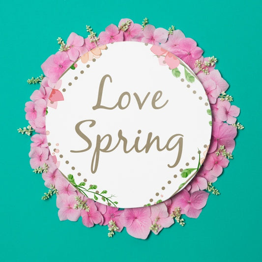 Free Round Paper Template With Flowers For Spring Psd