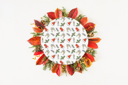 Free Round Paper With Flowers Around Psd