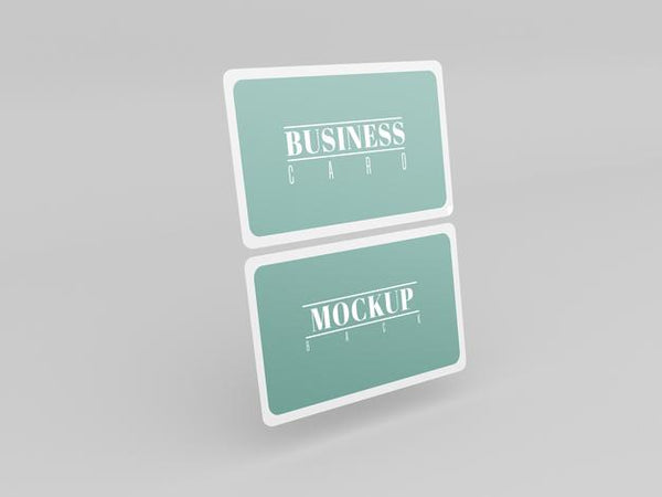 Free Rounded Business Cards Mockup Psd