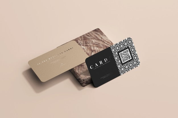 Free Rounded Corner Business Cards Mockup Psd