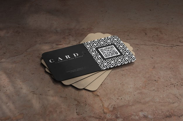 Free Rounded Corner Business Cards Mockup Psd