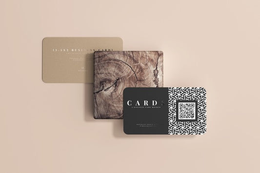 Free Rounded Corner Business Cards Mockup Psd
