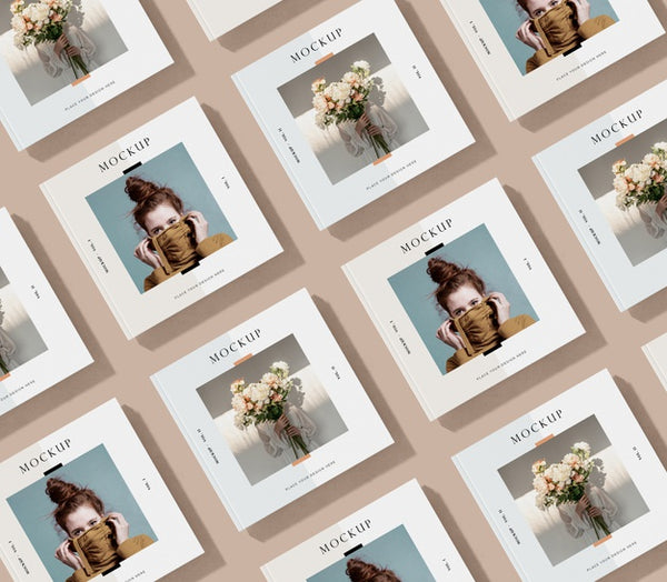 Free Rows And Columns Of Editorial Magazine Mock-Up Psd