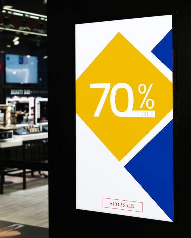 Free Sale Up To 70% Off Poster Mockup Psd