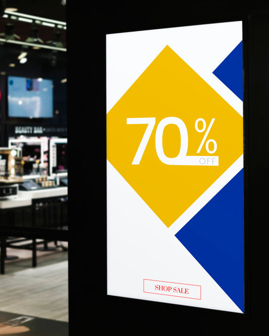 Free Sale Up To 70% Off Poster Mockup Psd